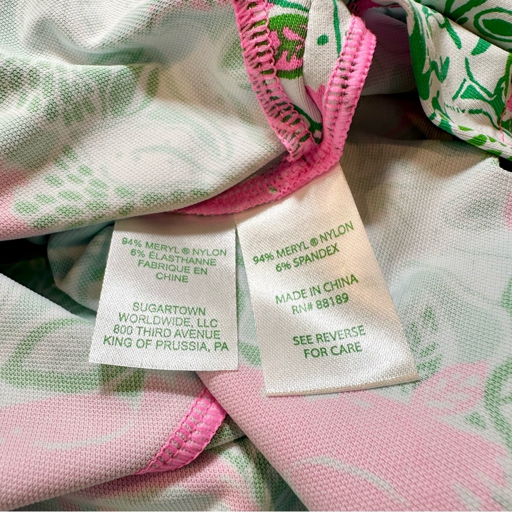 Lilly Pulitzer Karina Tunic Botanical Green Just Wing It, Medium - Picture 13 of 15